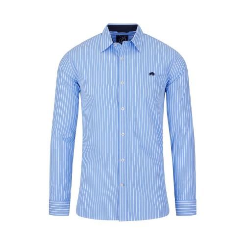 Raging Bull Mens Classic Striped Long-Sleeved Shirt