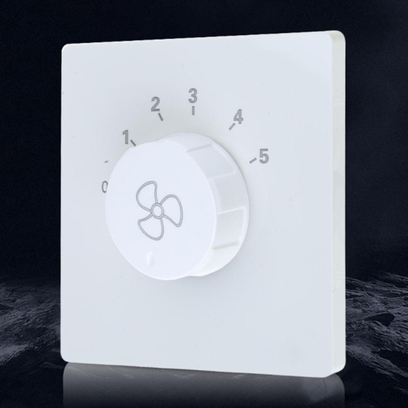 Elegant Wall Ceiling Fan Speed Regulator 5 Gear Adjustable Fan Speed Controller Switching 86 Type Enjoy Easily Operate