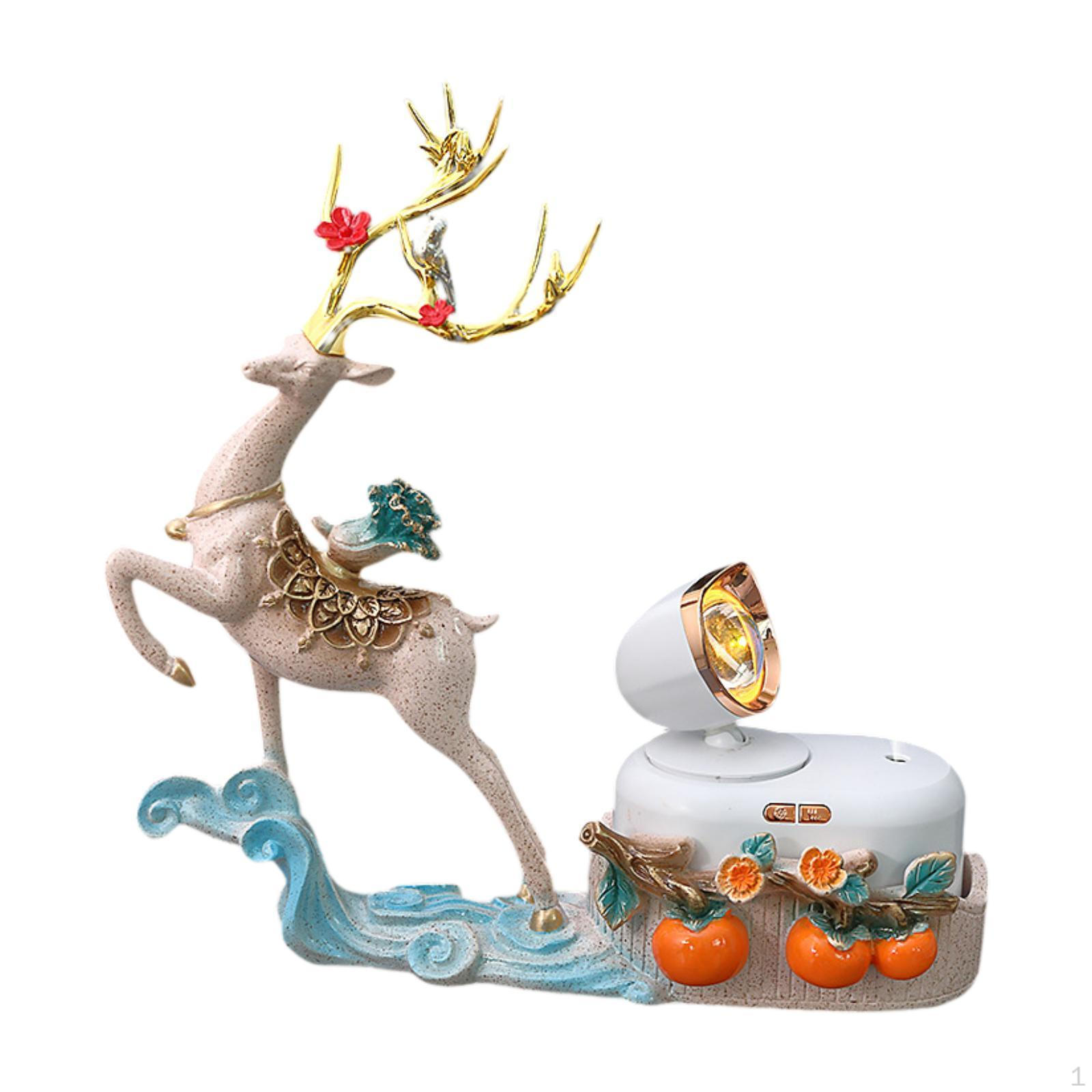 

Увлажнитель воздуха Скульптура лося Творческая функция бесшумного увлажнения Фигурка оленя Статуэтка из смолы для