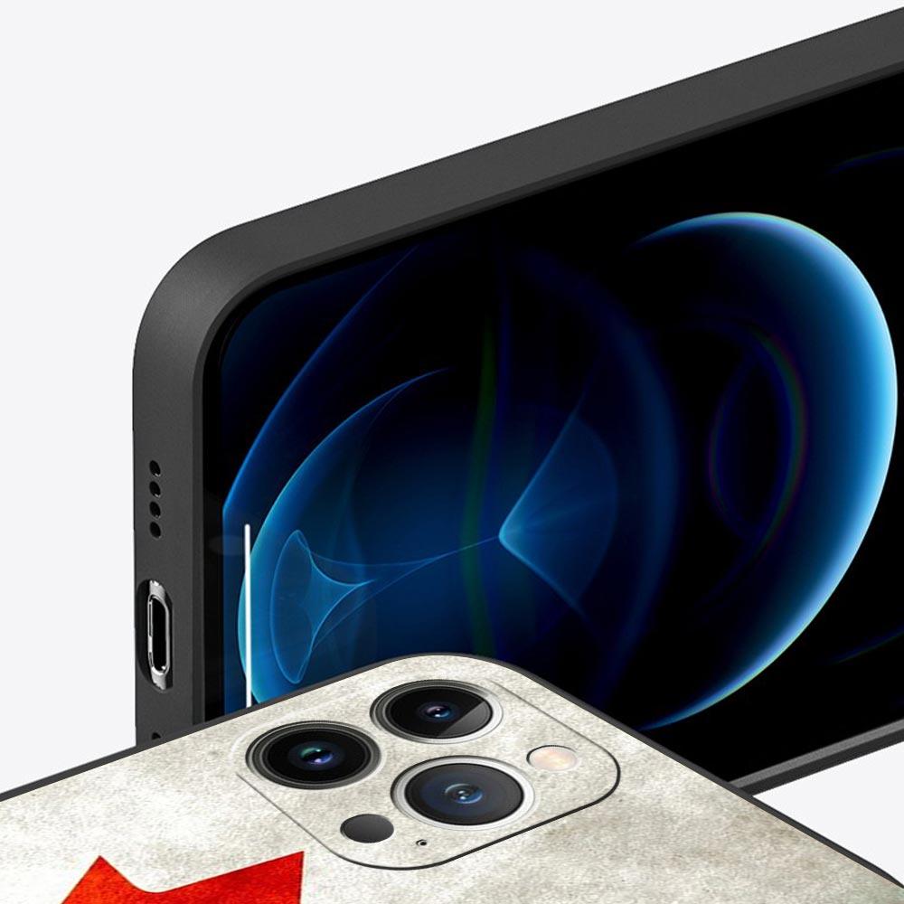 Ahorn Kanada Flagge Liebe Fußball Handyhülle Für iPhone 17 16 15 Pro Max 11 12 13 14 7 8 Plus SE 2020 X XR XS Hülle Weich Schwarz