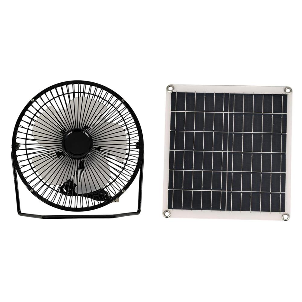 

10W Solar Panel Fan With USB Rechargeable Dual-Use Table Fan/Floor Fan Stand Portable Solar-Powered Solar Panel Accessories Kit