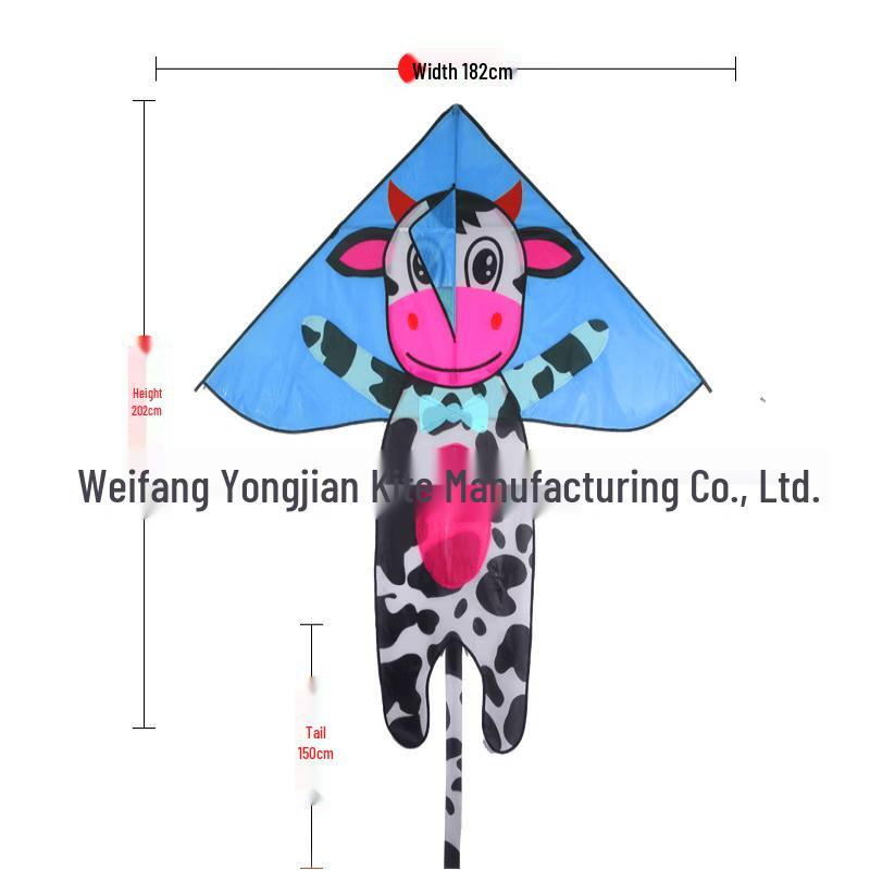 

Cartoon Cow Triangle Kite