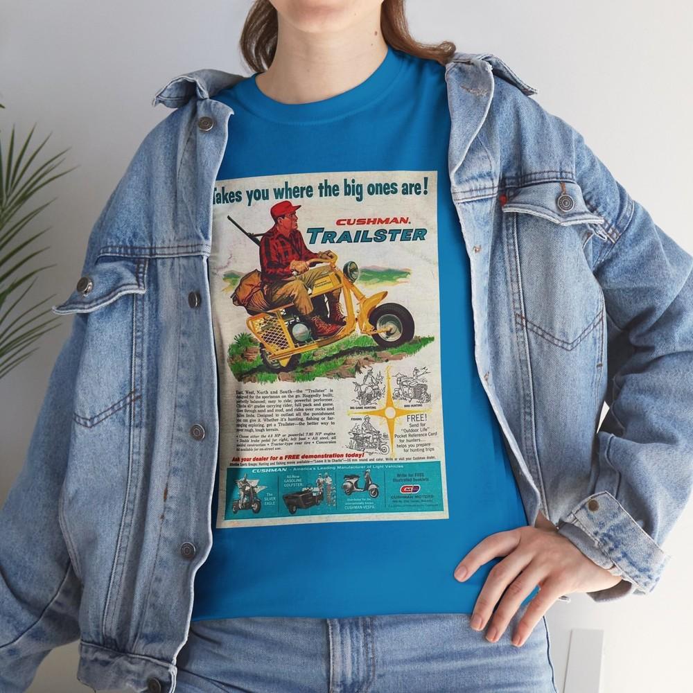 Retro Woods Tee, Vintage Outdoors Shirt, Motorcycle Adventure Tshirt, Nature Unisex T-Shirt S