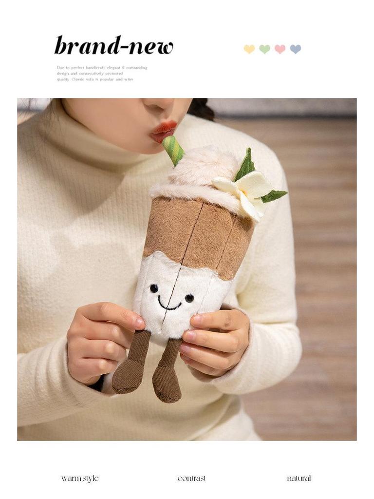 JC Heart Bear Plush Toy Triangle Cake & Magnolia Latte Milk Tea Cake
