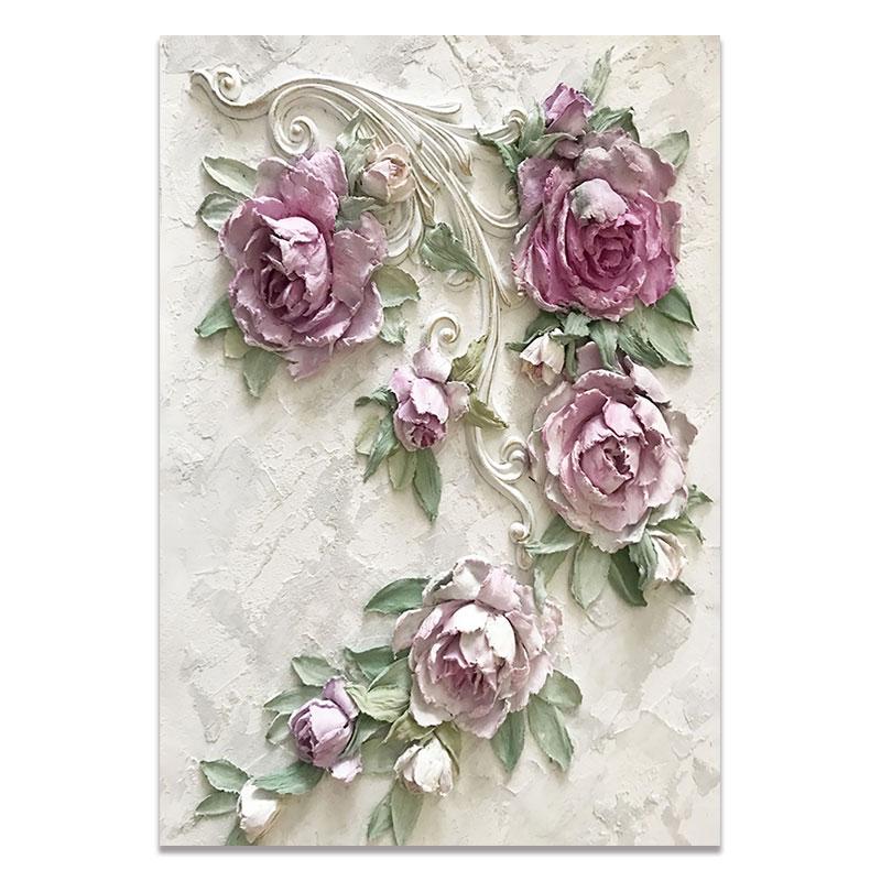 Retro Scandinavian Abstract Canvas Painting Wall Art Flower Posters and Prints Wall Pictures for Living Room Home Decoration