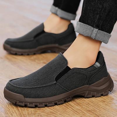 Spring Autumn Men's Casual Canvas Shoes Classic Breathable Loafers Male Comfortable Outdoor Walking Shoes Non-slip Men Sneakers