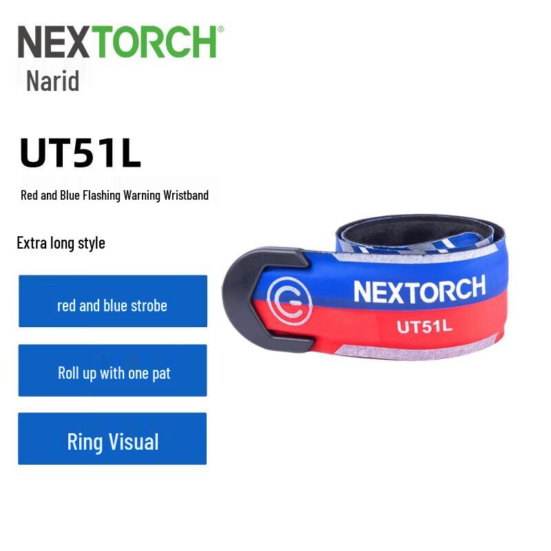 NEXTORCH UT51L Red-Blue Flashing Safety Wristband