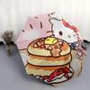 1pc Hello Kitty Pancake Breakfast Set with Automatic Opening Umbrella - Portable Folding Design, 8-Bone Iron Frame Outdoor Umbrella, Perfect Gift for