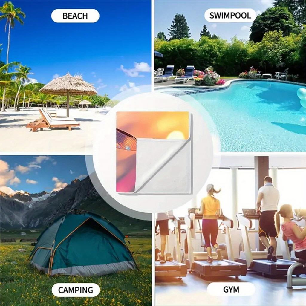 1pz Asciugamano da Spiaggia Morbido Ultra-Assorbente in Microfibra per Giocatore di Hockey, Leggero e Antivento, Lavabile in Lavatrice, Asciugamano da Esterno