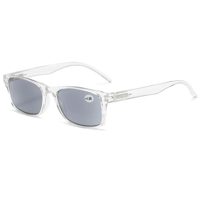 

Latest High-definition Grey Lens Presbyopia Eyeglasses Unisex Small Square Frame with UV Protection Classical Beige Studded Eyeglasses 3.5