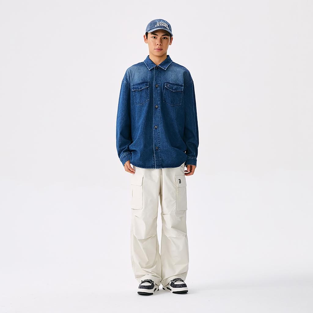 New MLB Boston Red Sox Basic Collection 25FW Cargo Pants Unisex Deep Ivory 3AWPB0454-43CRD