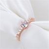 Simple Wedding Engagement Women Accessories Elegant Finger Jewelry Simple Exquisite Shiny Zircon Ring
