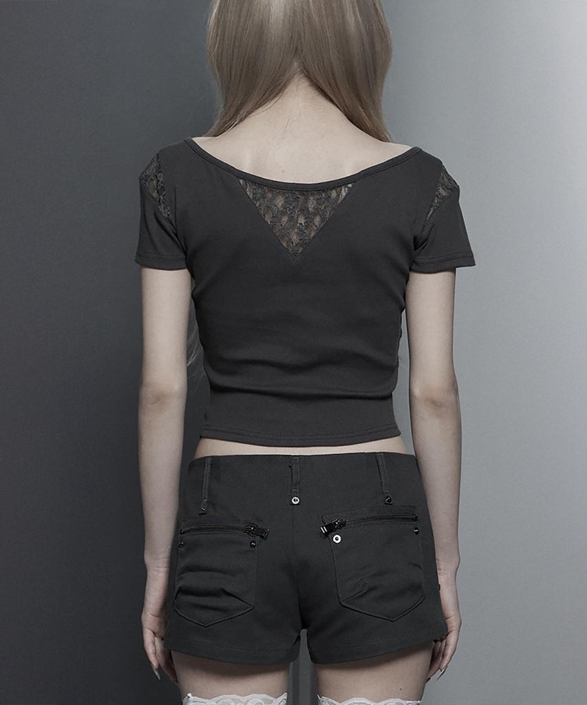 ETRE AU SOMMET Bust Line Pintuck Detail Top (Dark Gray)