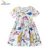 Girls' Patchwork Summer Dress 2026: Stylish Printed Princess Dress for European and American Children.