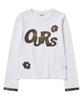 Awoseiawo Ours Camo Applique Long Sleeve White