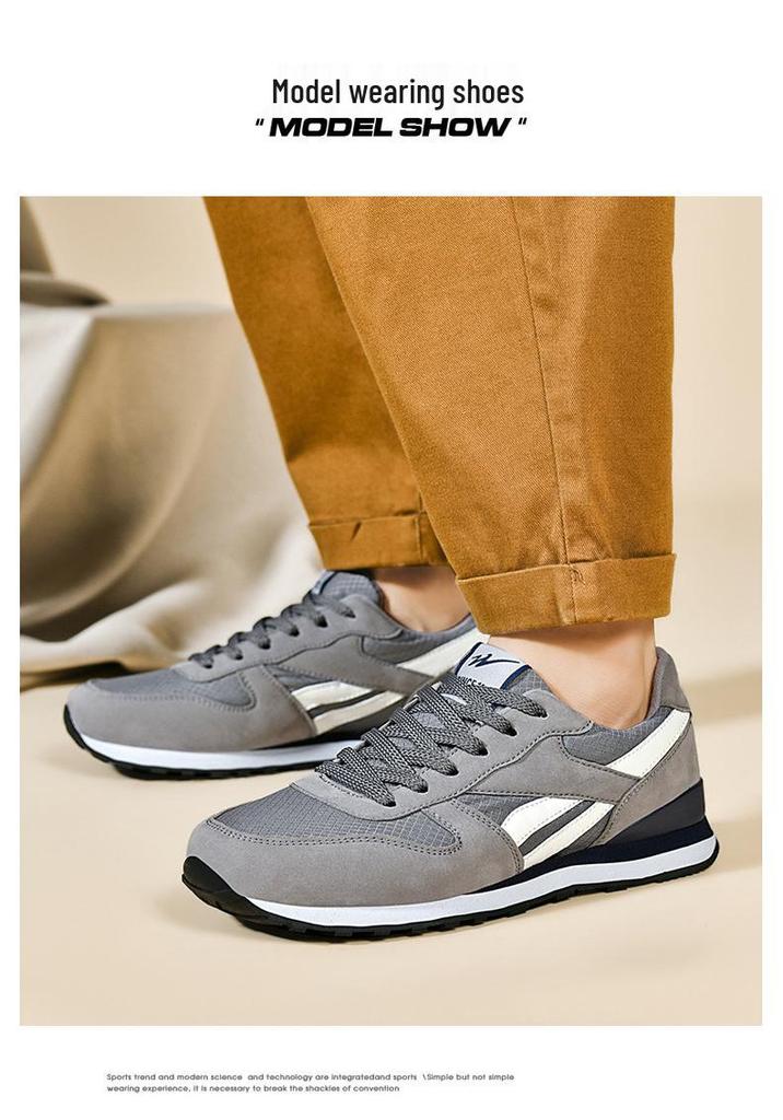 Shuangxing 2024 Men's Breathable Mesh Flyknit Running Shoes - Trendy Soft Sole Sports Sneakers