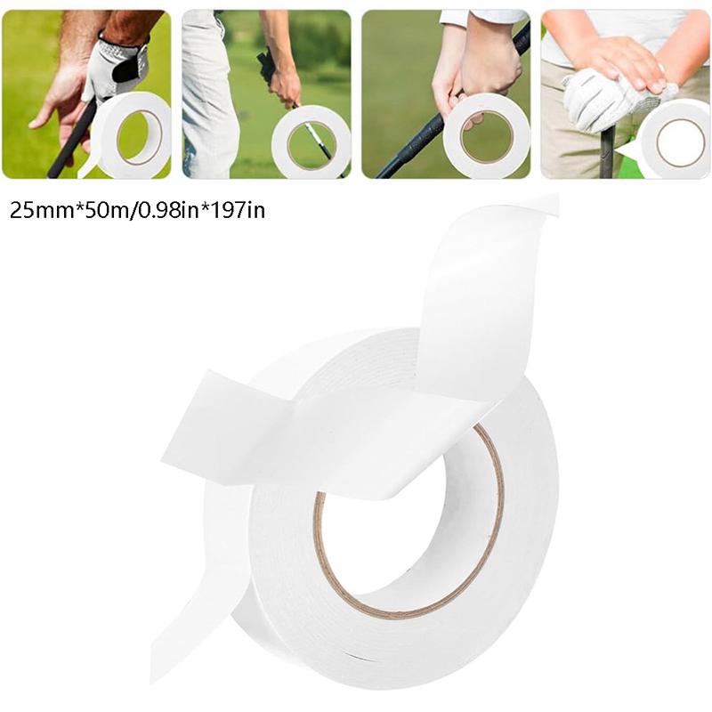 Tosidet Golfgrebstape Til Golfkøller Gribemontering Klæbemiddel Golfkølle Gribegreb Stribe Puttertape 2,5 cm * 50 m