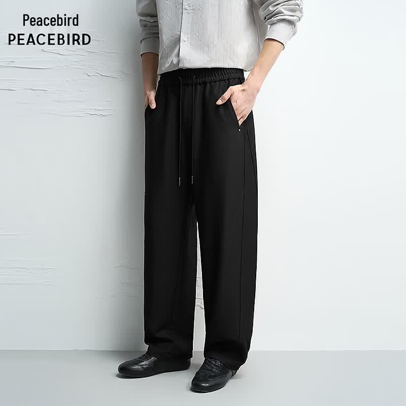Peacebird Men's Casual Straight-Leg Pants BAGMG311X