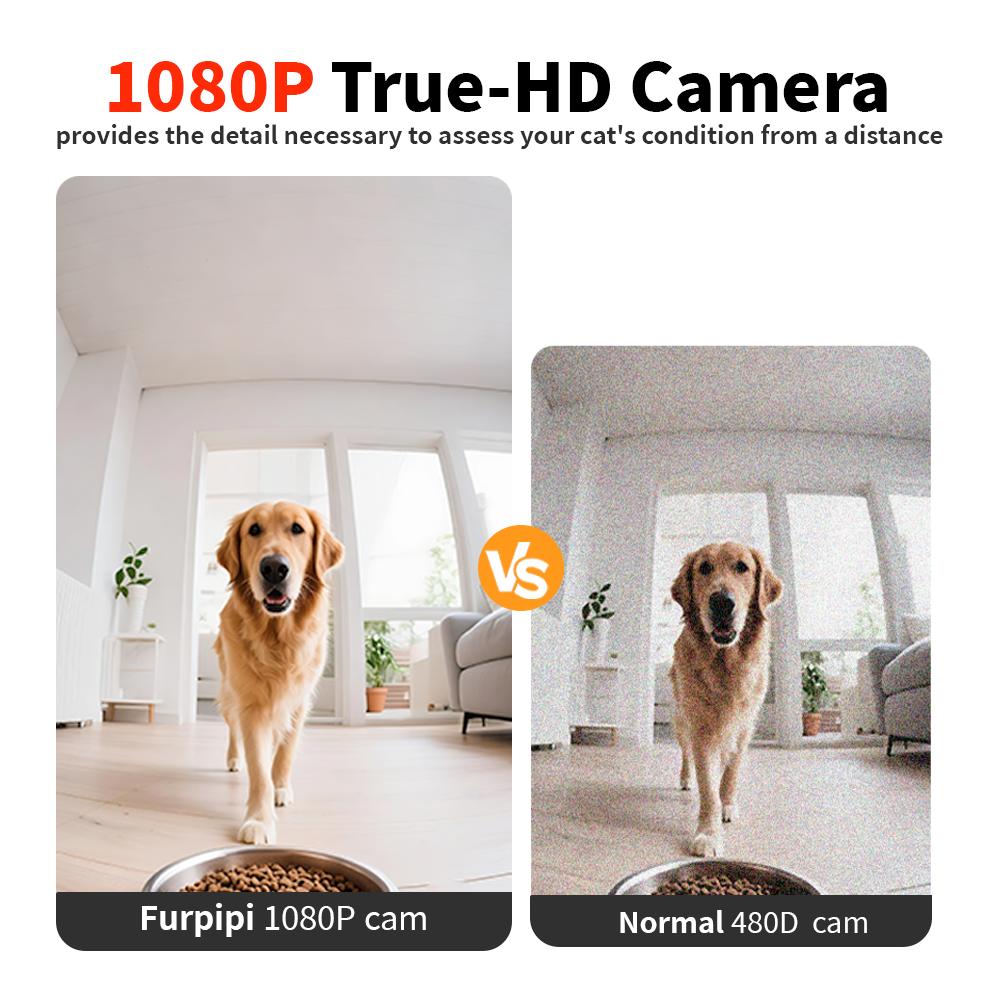 Comedero Automático para Gatos de 8L con Cámara 1080p Video 5G WiFi Dispensador de Comida para Gatos Mascota Inteligente Grabadora de Voz Aplicación Tuya Comedero Automático para Mascotas