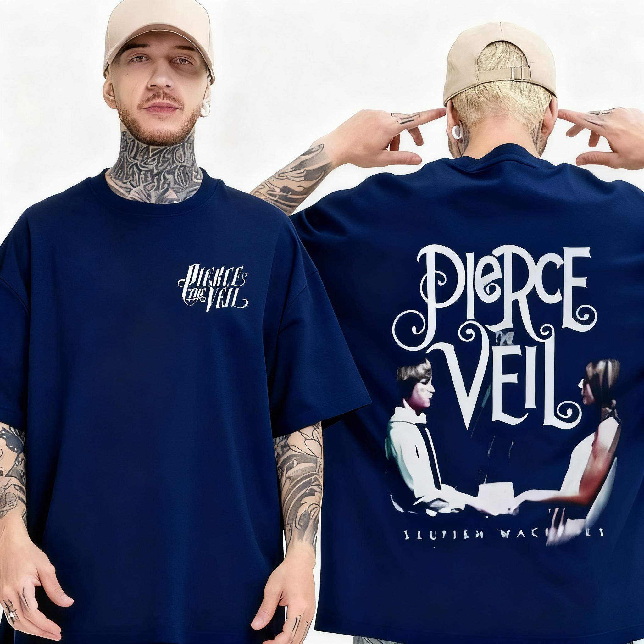 Pierce The Veil Selfish Machine Черная хлопковая футболка с коротким рукавом Летняя хлопковая рубашка Уличный повседневный тренд Y2k Мужская футболка M