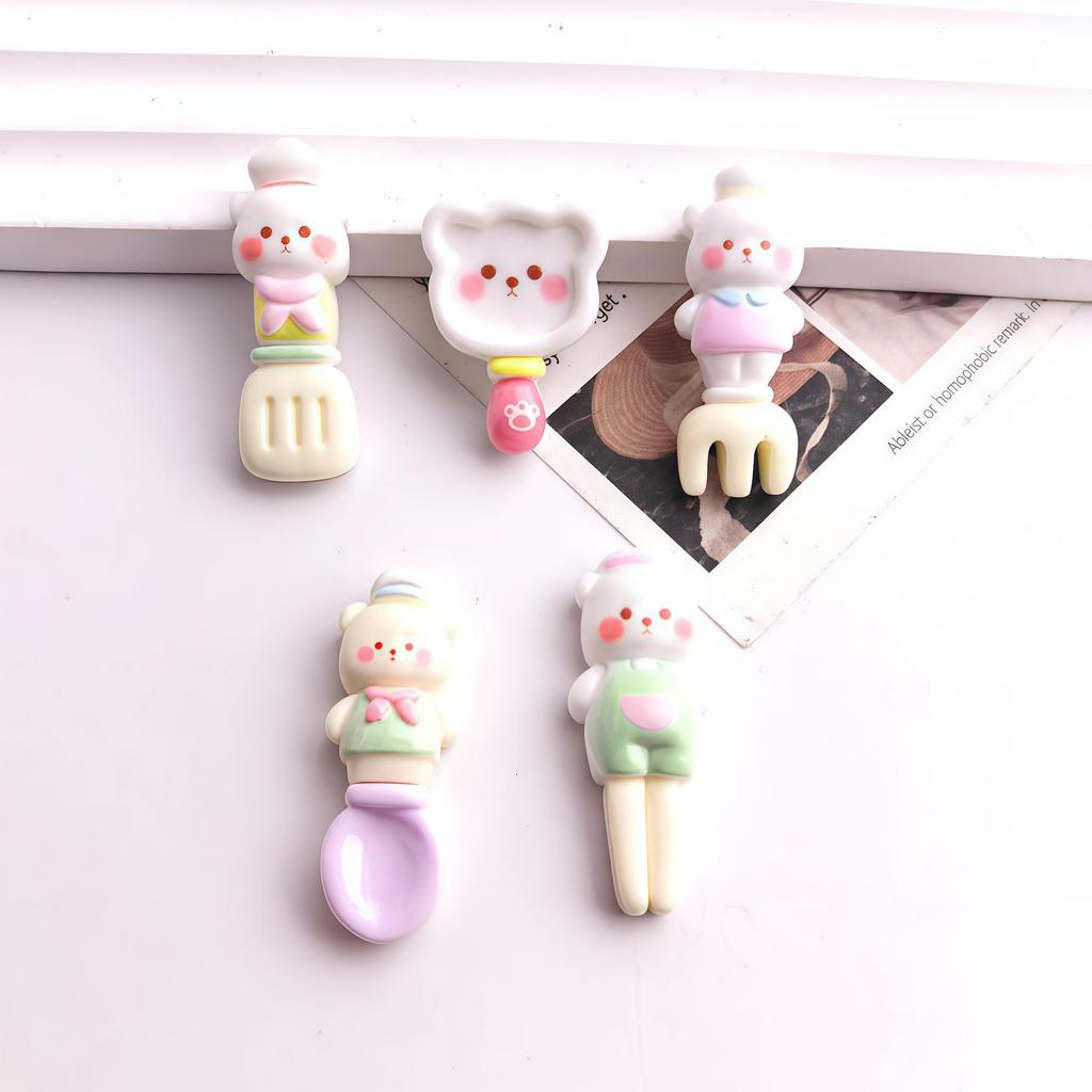 Handmade Cartoon Animal Tableware DIY Resin Ornament Pack