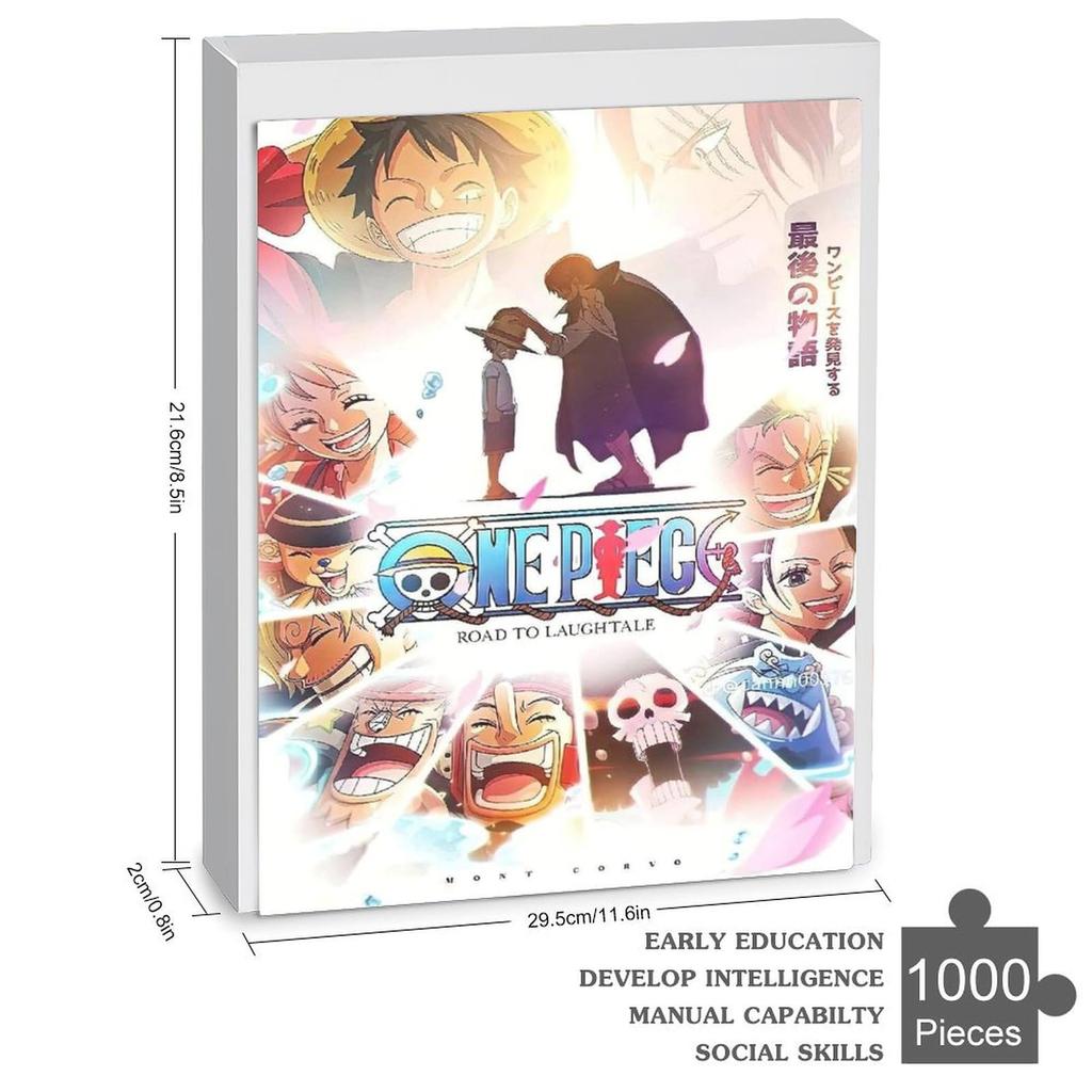 Cike One Piece Monkey D. Luffy Jigsaw Puzzle 1000 PCS Puzzle Character Anime Pattern Wooden Anime Goods Children Educational Toy Student Adult Decompr