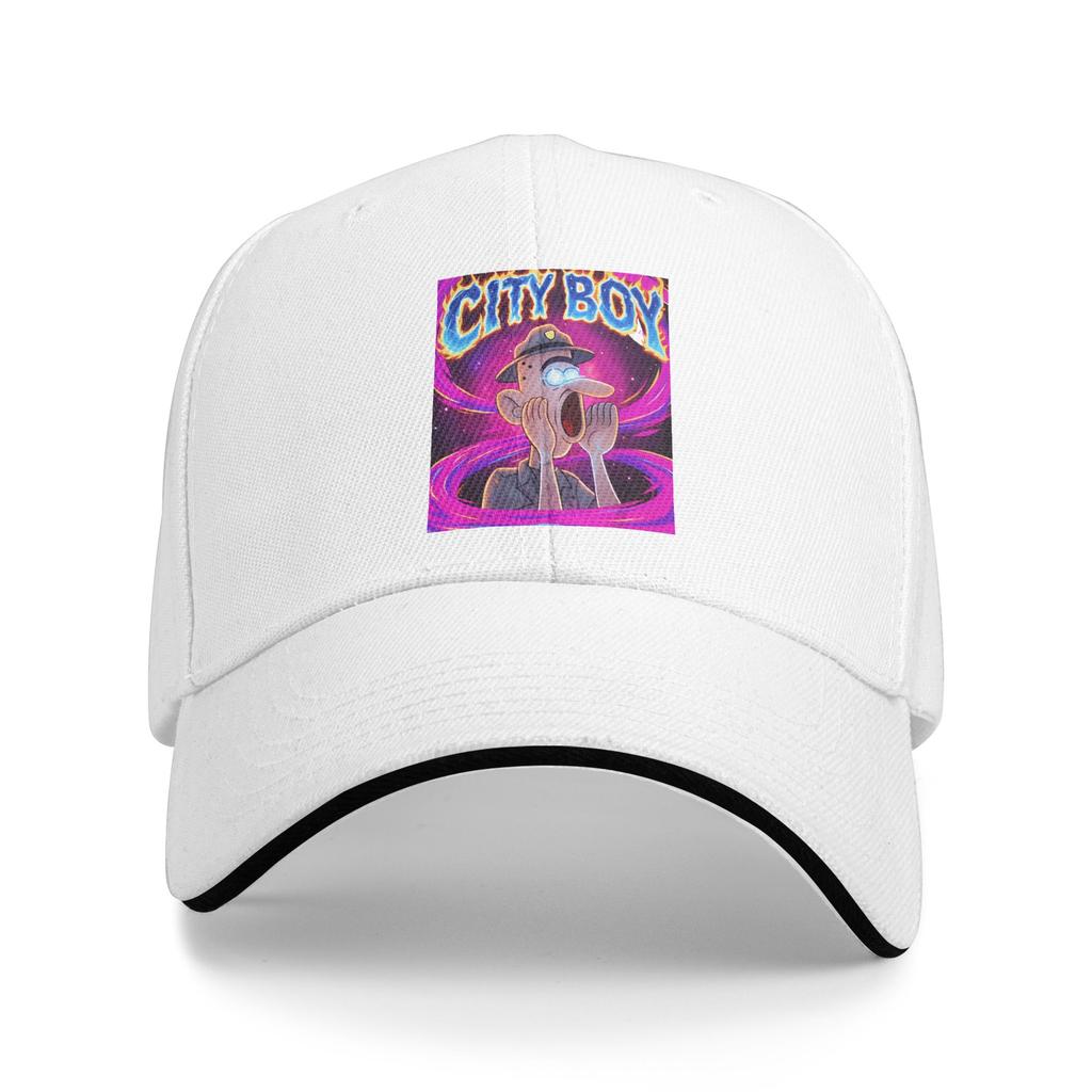 Summer Casual Baseball Cap City Boy Brainrot Meme Reaction Loud Funny Cartoon Outdoor Sunscreen  y2k Cool Snapback Cap