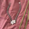 Orchid chain necklace adjustable enamel choker sweet cool statement necklace