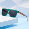 Retro UV-proof Bamboo Square Sunglasses for Men Polarized UV400 Fashion Sunglass Mirror Sport Sun Glasses Driving Oculos