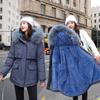 New winter coat Korean version large fur collar padded jacket student short waist padded jacket