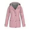 Autumn Winter Plaid Hooded 2-in-1 Detachable Waterproof Outdoor Hiking Jacket for Men Women
