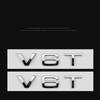 3d ABS Auto Buchstaben V10 V8T V6T Logo Auto Kotflügel Seite Emblem Abzeichen Aufkleber