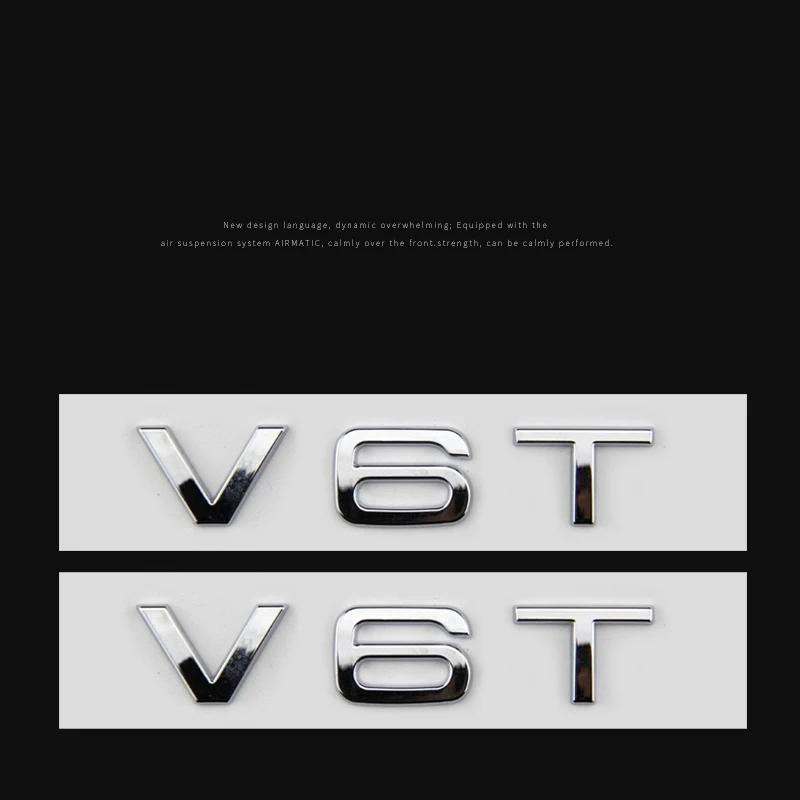 3d ABS Car Letters V10 V8T V6T Logo Car Fender Side Emblem Badge Decal
