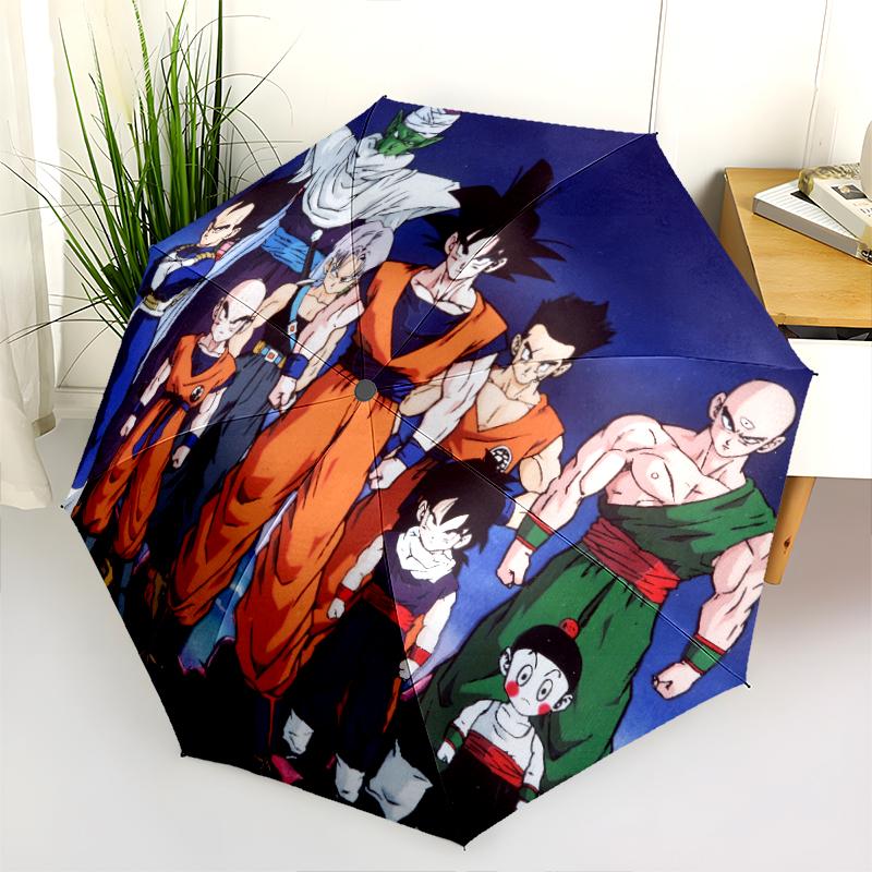 Dragon Ball pattern, automatic folding umbrella, portable and foldable design, 8 ribs, a Christmas or birthday gift.