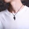New Men Jewelry Retro Titanium Steel Punk Rock Choker Hip Hop Pendant Dragon Flame Necklace