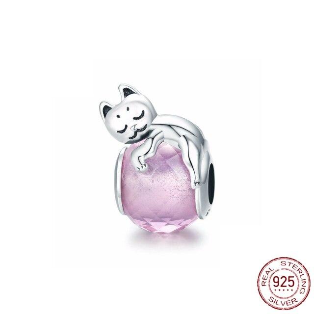 Nouveau 925 En Argent Sterling Rose Fille Garçon Rose Étincelle Entretoise Clip Charme À Perles Original De Mode Bracelet Bijoux À Bricoler Soi-Même Pour Les Femmes