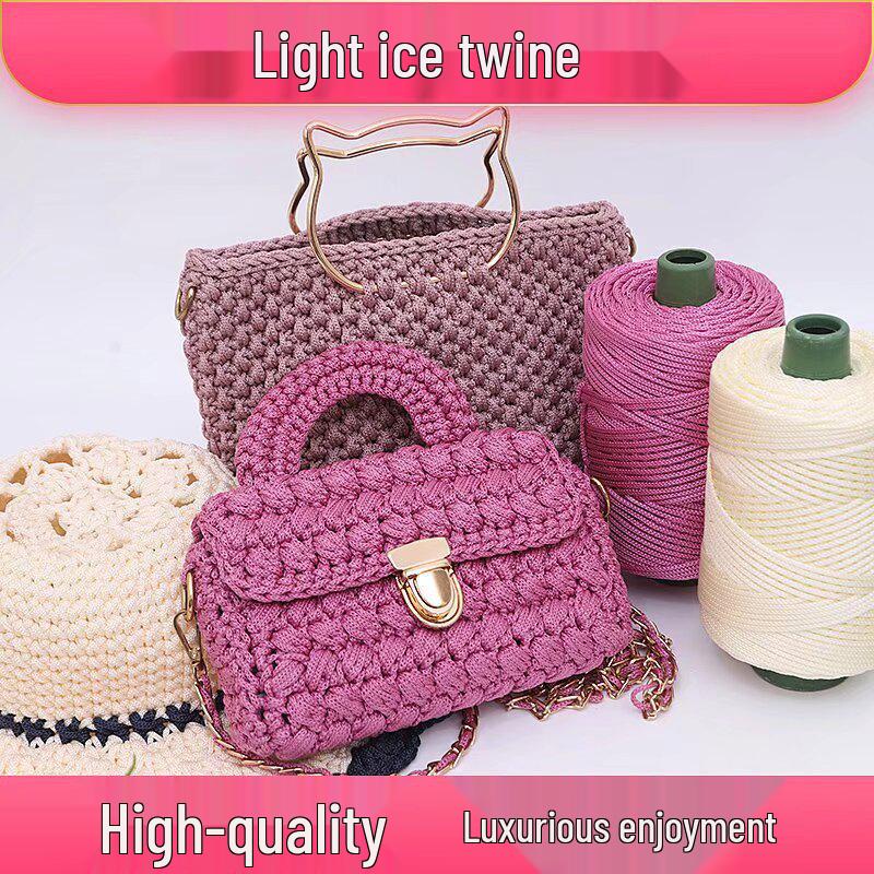 Hand-Knitted Cooling Summer Hat with Lightweight Ice Silk Yarn