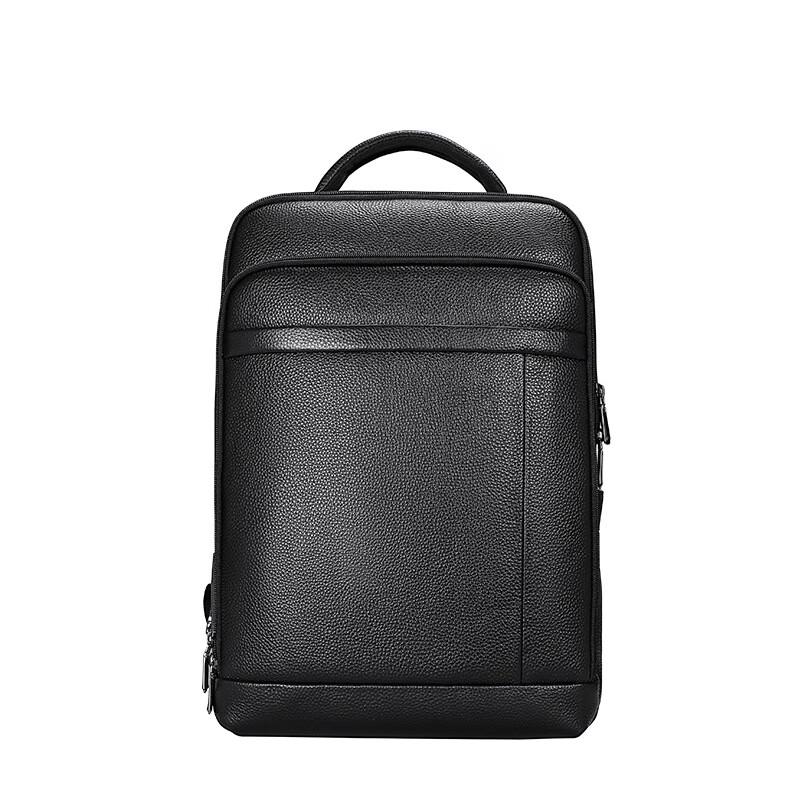 SCHWARZETIENNE Men s Leather Business Backpack No Fingerprint Lock, Rack 15