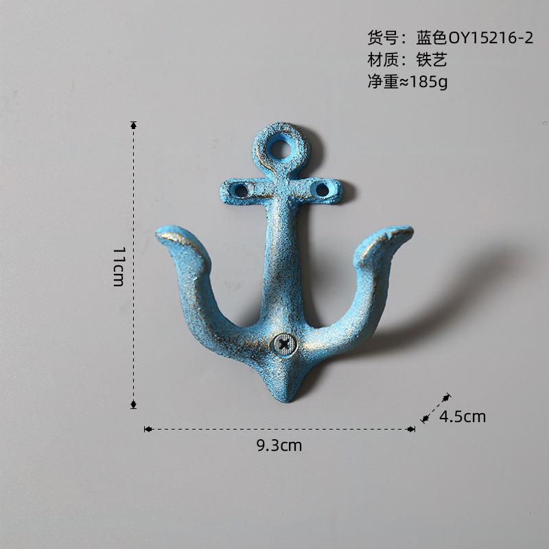 Vintage Iron Anchor Hook Iron Art Decoration Wall Decoration Coffee Shop Window Decoration Shooting Props Wall Hooks