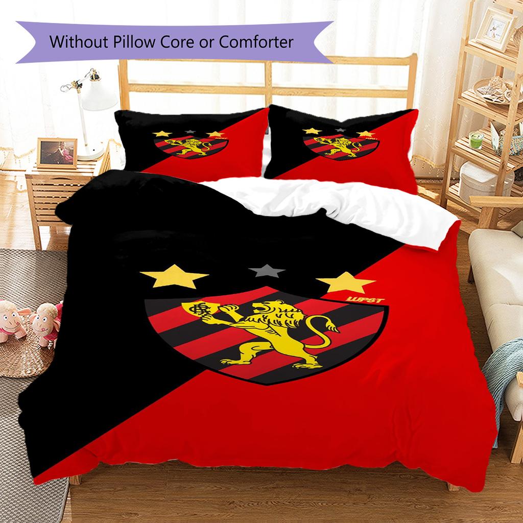 Sport Club Do Recife Pattern Bedding Set Quilt Cover Pillowcase Home Decor Gift (1 * duvet cover + 2 * pillowcase, without core)