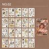 Mr.paper 4 Style 20 Pcs/pack Noble Girl Sticker Book and Paper DIY Material with Retro Style.