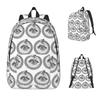Esoterische Illustration der Ouroboros-Schlange Rucksack Tagesrucksack Große Kapazität BuchTasche Schultasche Umhängetaschen für Männer Frauen