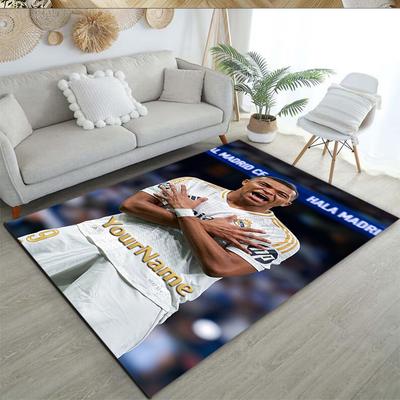 Mbappe 1 Personalized Name Area Rug Design for Decorate Room Outdoor Dormitory Playrooms Antislip Carpet Decorate Offices Spiritual Gift