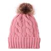 Autumn winter women's hat big hair ball plus velvet beanie caps outdoor warm knit hats solid satin bonnet gorros mujer invierno