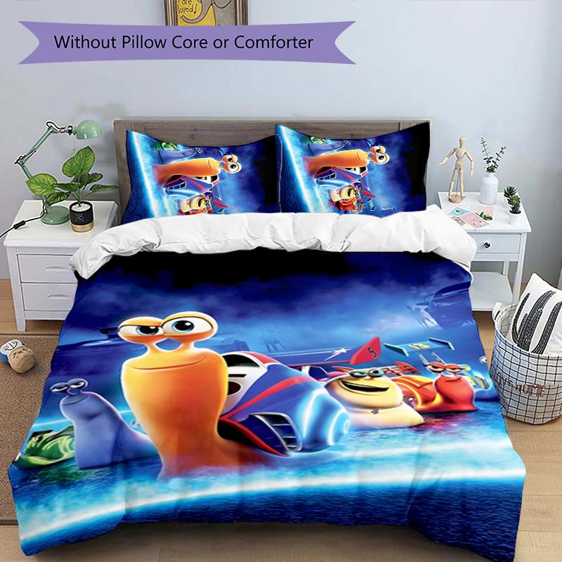 3pcs Turbo pattern bedding set duvet cover set includes duvet cover &pillowcases, perfect all season bedroom decoration & gift