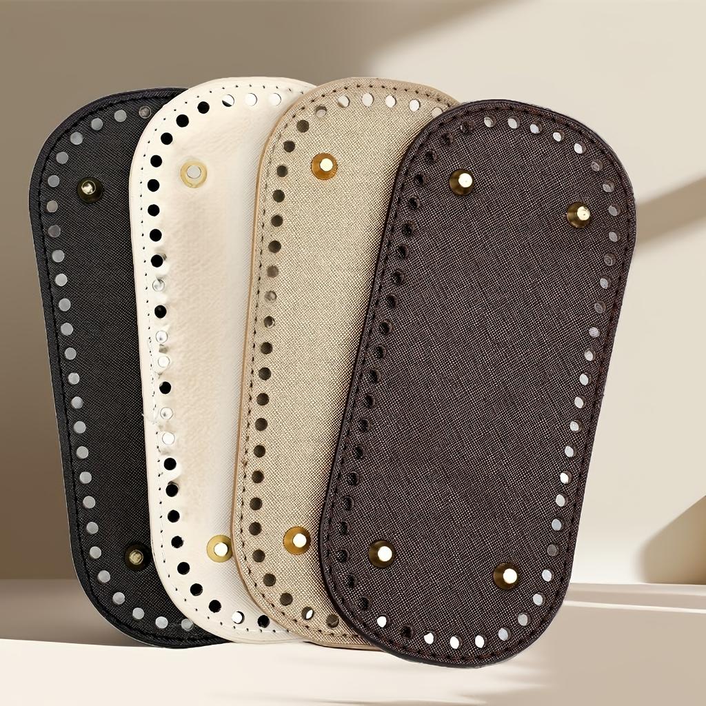 4 szt. Owalne dna do torebki szydełkowej - Solidna konstrukcja - Kształtki do torebki na ramię DIY do projektów rzemieślniczych, Kreatywne rękodzieło | Wzorzyste dna