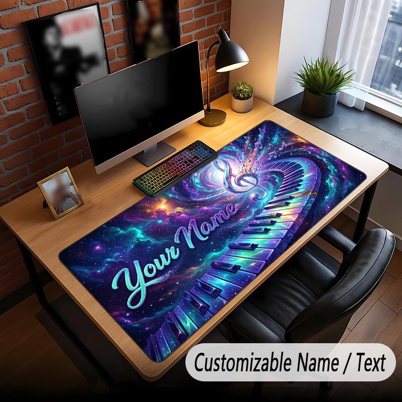 Music General Theme Custom Mouse Pad Personalized With Name Text Customized Desk Mat For Office Home Decor
