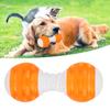 Pet Bite Resistant Durable Chewing Toy Barbell Shape Sound Molar Cleaning Teeth Toys