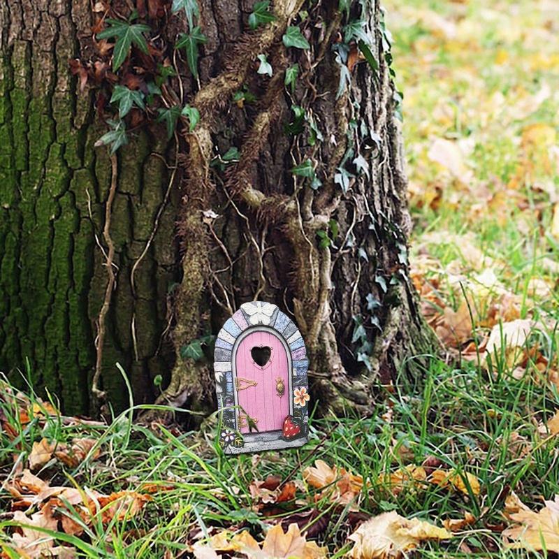 New Mini Fairy Doors Wooden Elf Door Embellishments Home Garden Decor Ornamnet