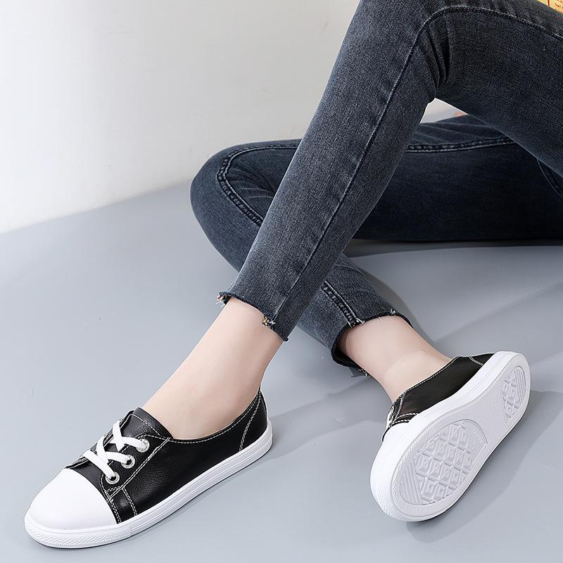 2022 Summer Women's Trendy White Faux Lace Korean-Style Board Shoes with Soft Upper and Sole